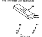 Kenmore 1037387814 wire harness and components diagram