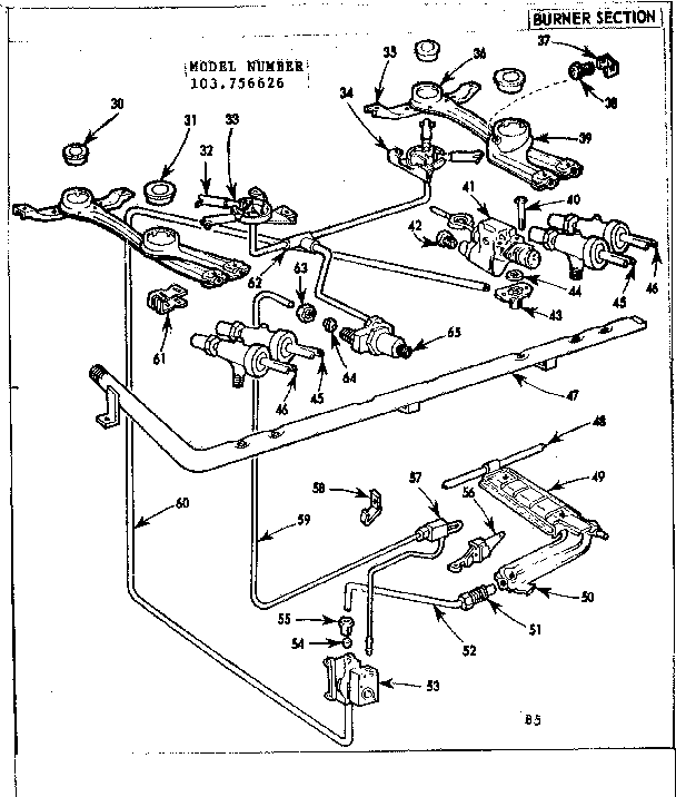 Burner section