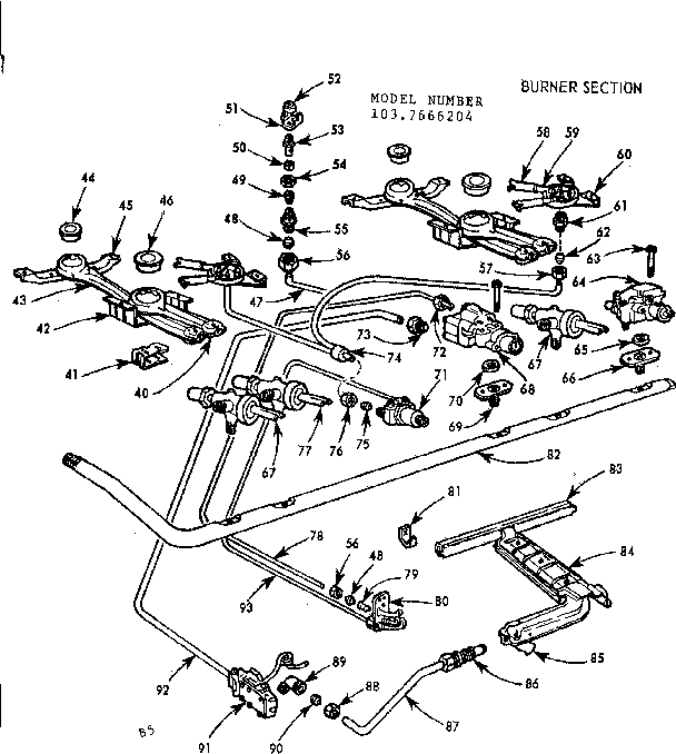 Burner section