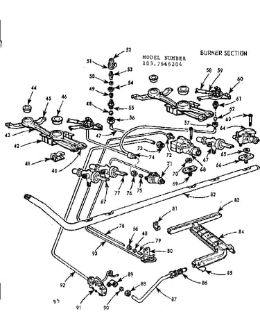 Burner section