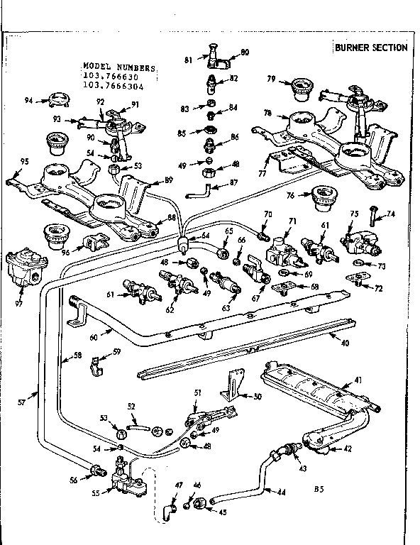 Burner section