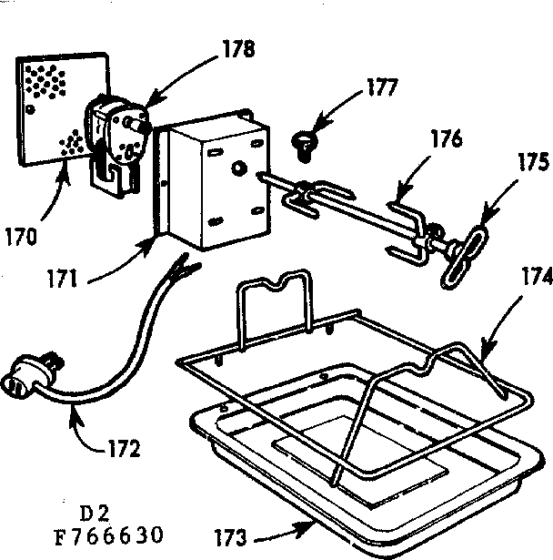 Opt. oven rotisserie