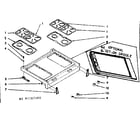 Kenmore 1037707002 main top section and set-on griddle diagram
