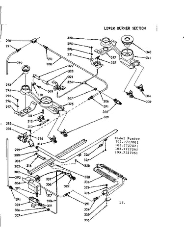 Lower burner section