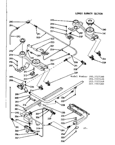 Lower burner section