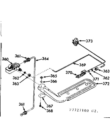 Upper oven burner section