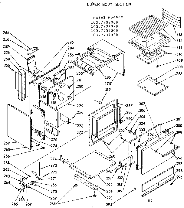 Lower body section