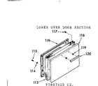 Kenmore 1037807461 lower oven door section diagram