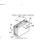 Lower oven door section