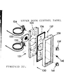 Upper oven control panel