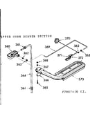 Upper oven burner section