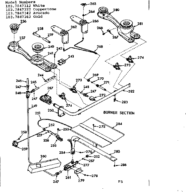 Burner section