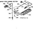 Kenmore 1037847342 upper oven burner section diagram