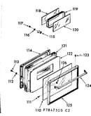 Lower oven door section