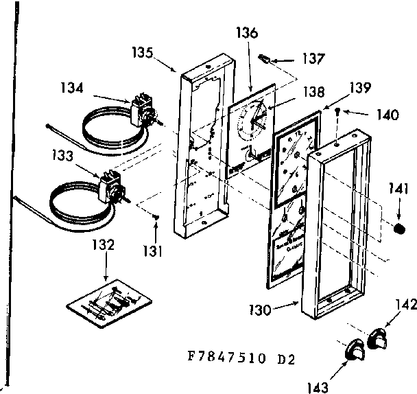 Upper oven control panel