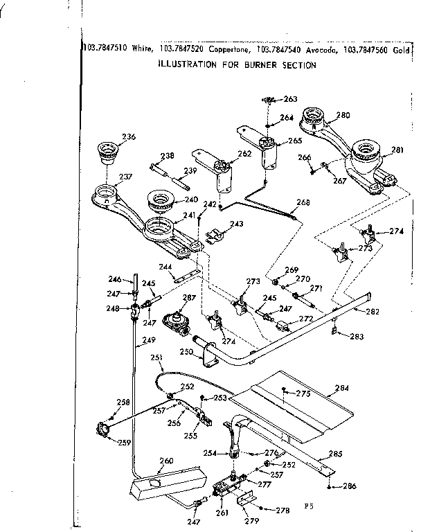 Burner section