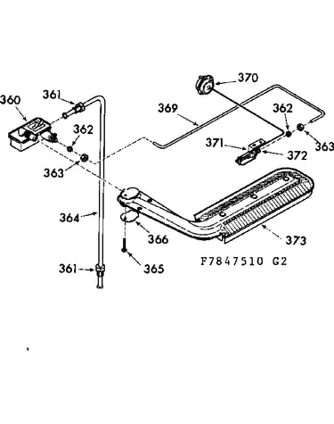 Upper oven burner section