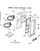 Upper oven control panel