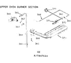 Kenmore 1037847660 upper oven burner section diagram