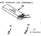 Kenmore 1037847640 wire harnesses and components diagram
