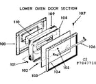 Kenmore 1037847710 lower oven door section diagram