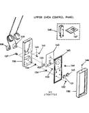 Upper oven control panel