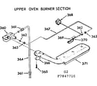 Kenmore 1037847710 upper oven burner section diagram