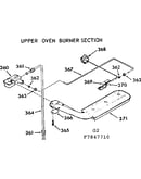 Upper oven burner section