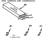 Kenmore 1037847710 wire harness and components diagram