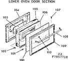 Kenmore 1037857710 lower oven door section diagram