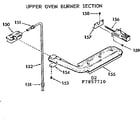 Kenmore 1037857710 upper oven burner section diagram