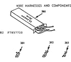 Kenmore 1037857710 wire harness and components diagram