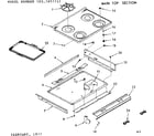 Kenmore 1037857711 main top section diagram