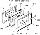 Kenmore 1037857711 oven door section diagram