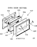 Oven door section