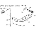 Kenmore 1037857711 upper oven burner section diagram