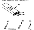 Kenmore 1037857711 wire harness and components diagram