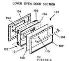 Kenmore 1037857810 lower oven door section diagram