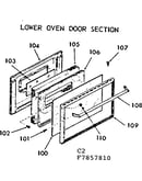 Lower oven door section