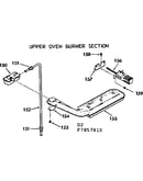 Upper oven burner section