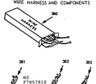 Kenmore 1037857810 wire harness and components diagram