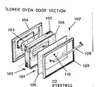 Kenmore 1037857811 lower oven door section diagram
