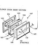 Lower oven door section