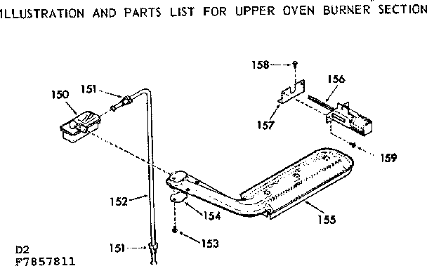Upper oven burner section