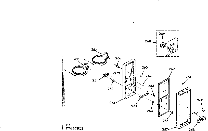Upper oven control panel section