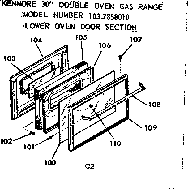 Lower oven door