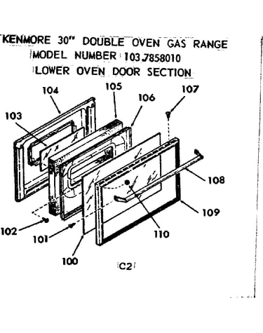 Lower oven door