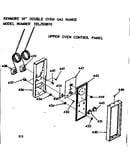 Upper oven control panel