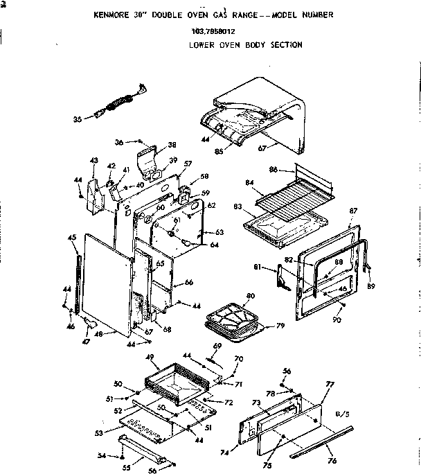 Oven body section