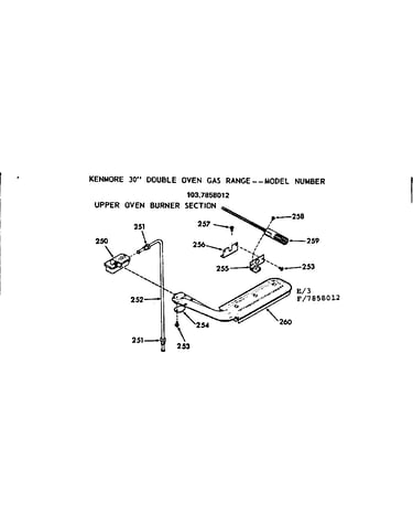 Upper oven burner section